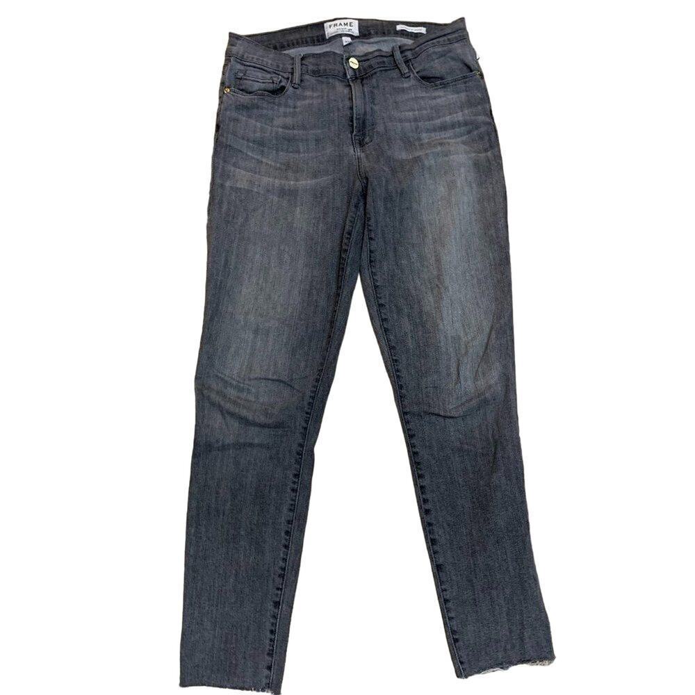 FRAME Denim Le Skinny de Jeanne Skinny Jean Raw Edge